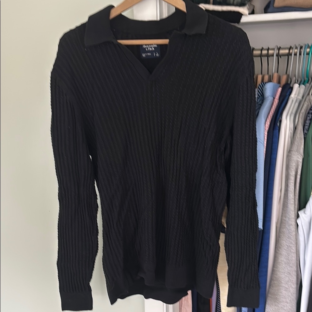 Abercrombie & Fitch Long Sleeve Sweater Polo